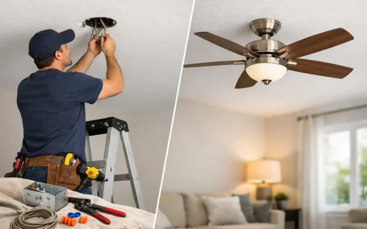 Cost to Install a Ceiling Fan Where No Fixture Exists