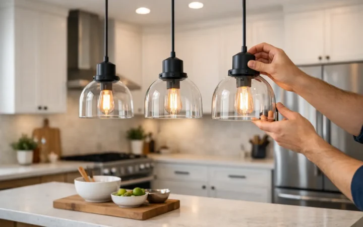 How to Install Pendant Lights Over an Island