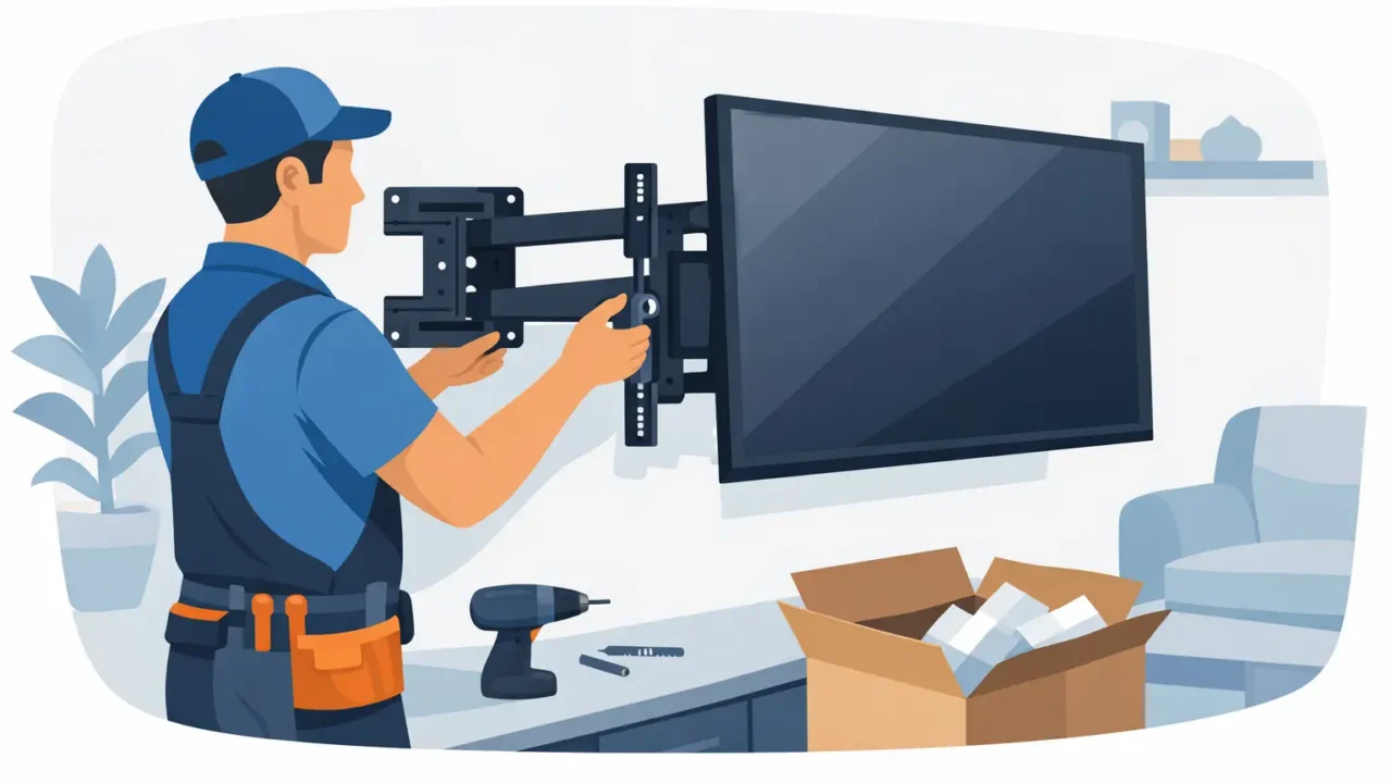 TV Mounting Service With Customer Supplied Bracket