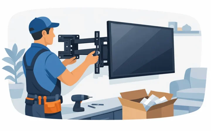 TV Mounting Service With Customer Supplied Bracket