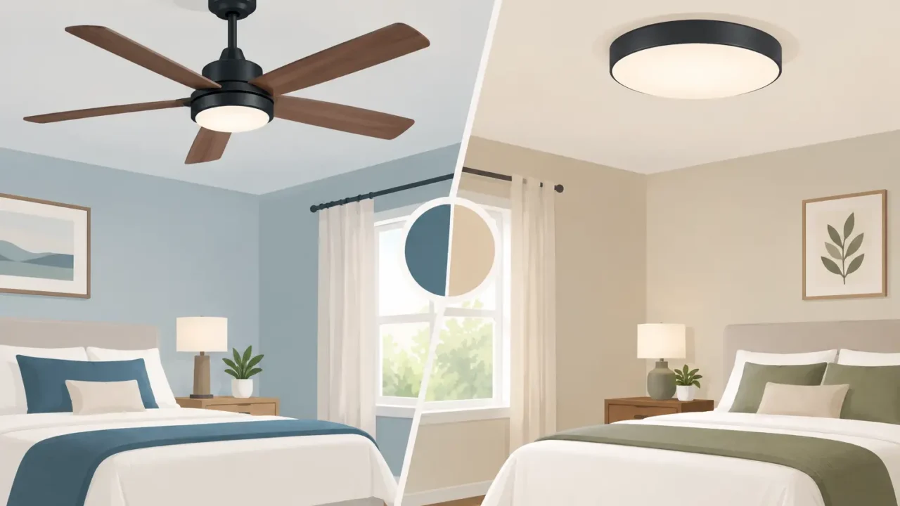 Ceiling Fan Versus Flush Mount for Your Room