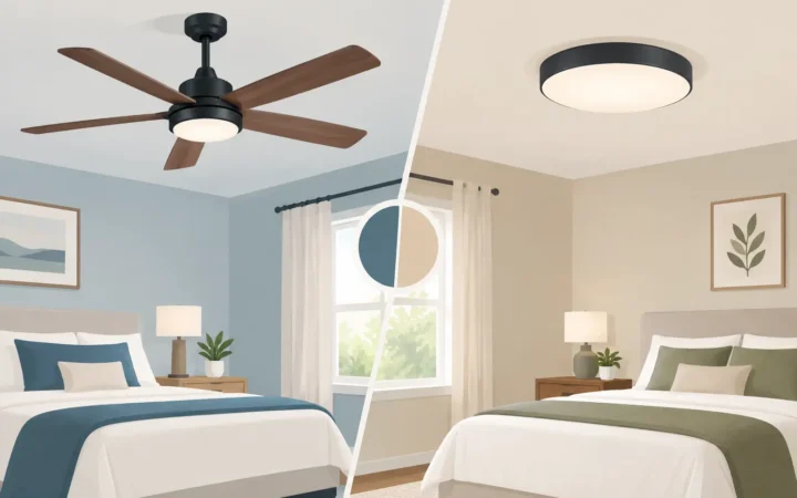 Ceiling Fan Versus Flush Mount for Your Room